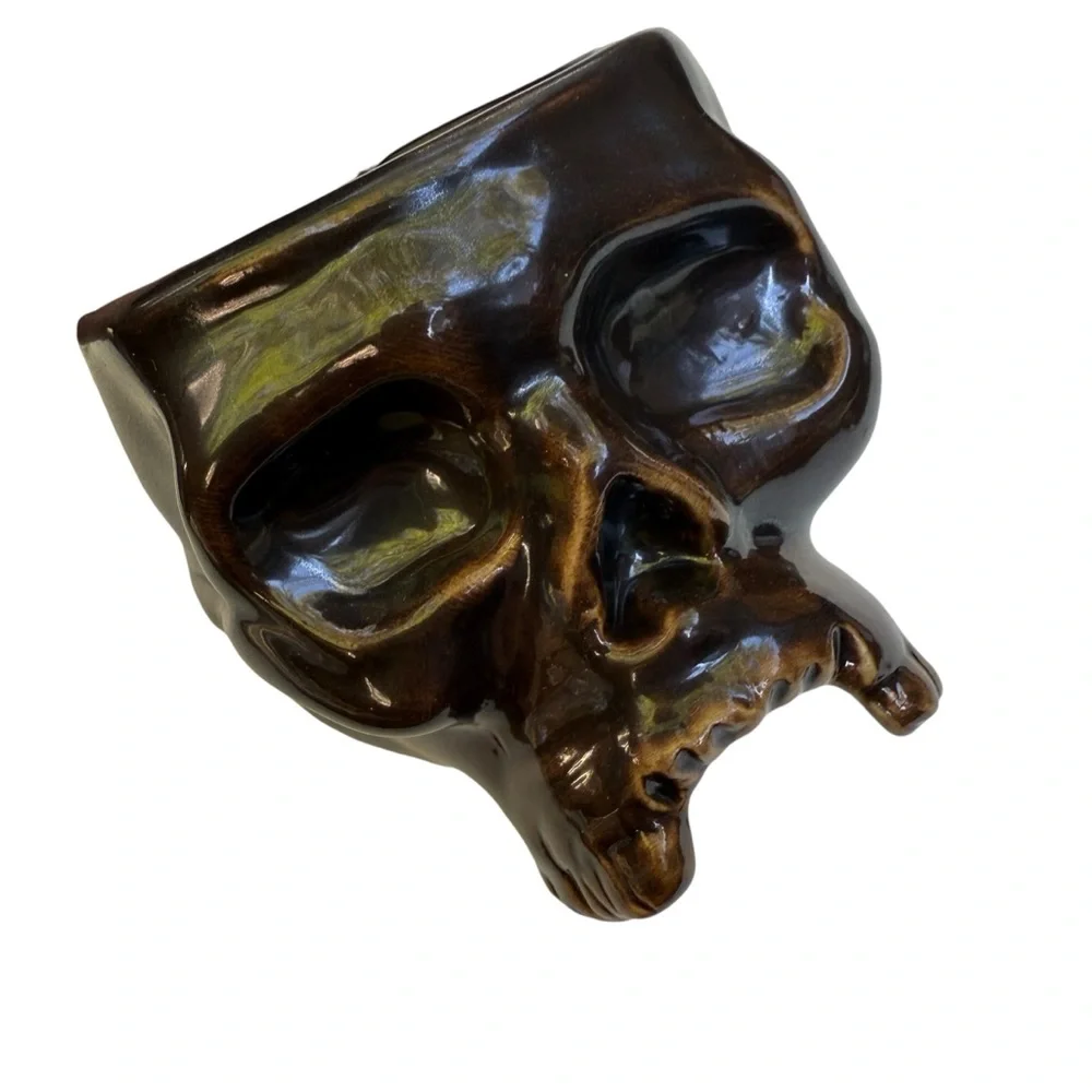 Williams Sonoma Vintage Skull Brown Mug